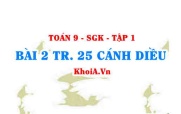 Bài 2 trang 25 Toán 9 Cánh diều Tập 1